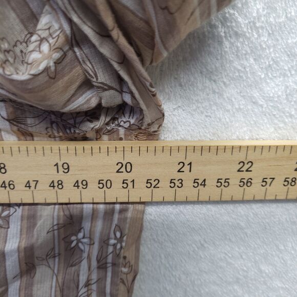 Alfred Dunner Blouse Womens 14 Button-Up Striped Floral Embroidered Western Boho - Picture 6 of 7